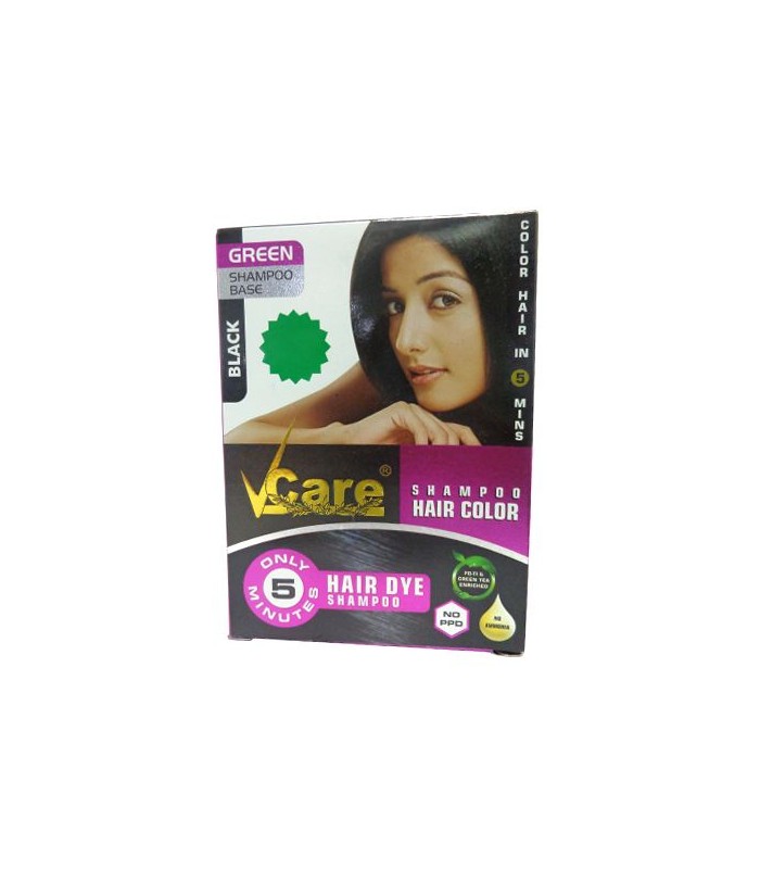VCARE HAIR BLACK COLOR SHAMPOO Pack Size 15 ml